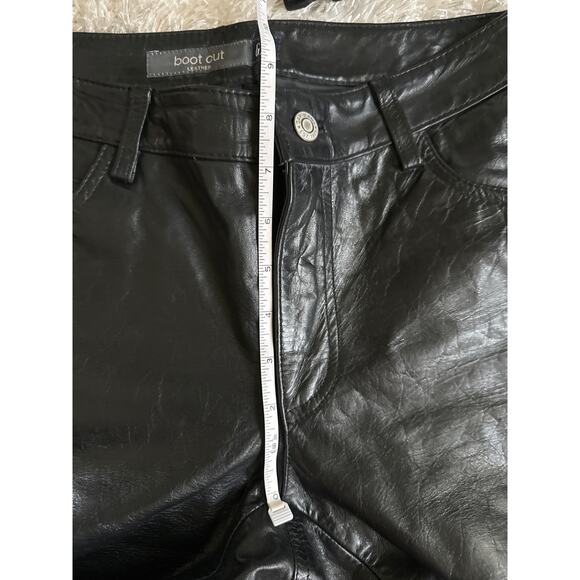 Vintage Gap Genuine Leather Pants Black Bootcut Motorcycle Style Sz 4 - Picture 7 of 10